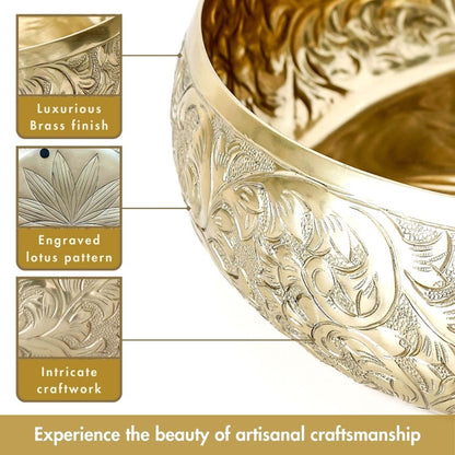 Metal urli, Metal urli bowl, Traditional urli bowl, Floating flower urli
