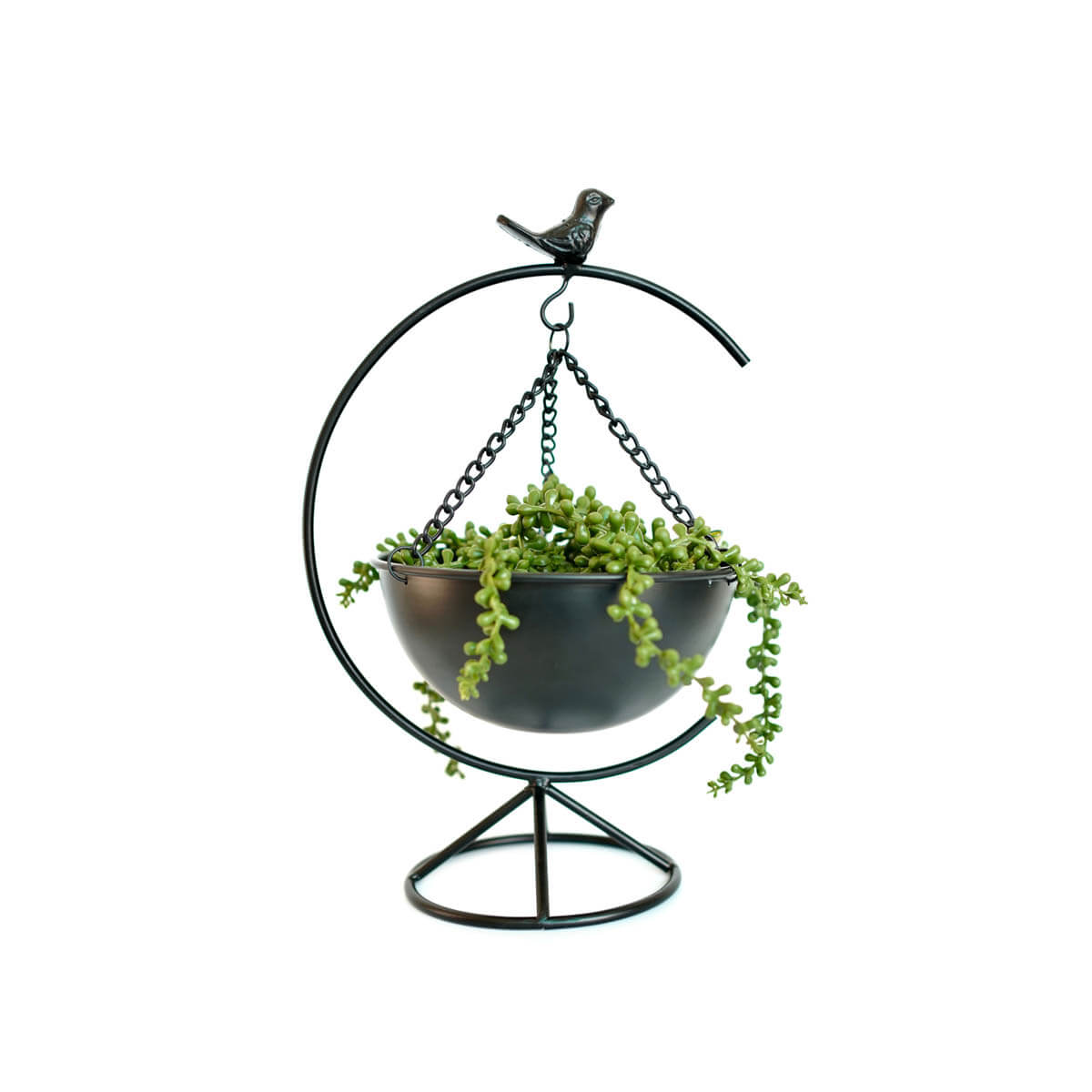 Metal Black Bird plant stand 