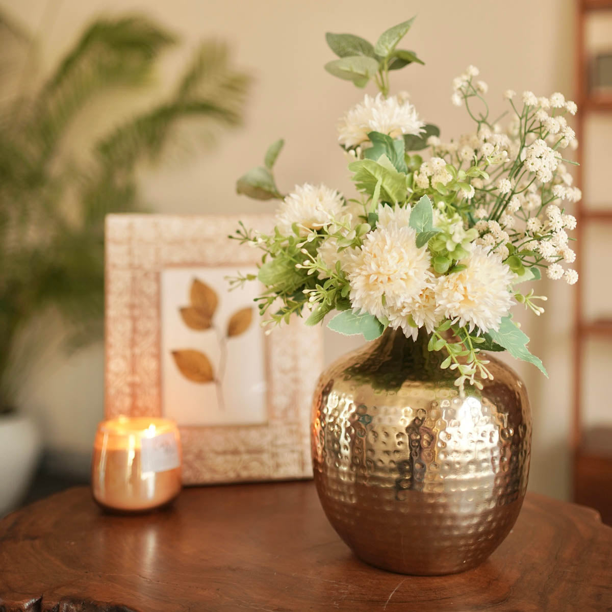 Metal Flower vase - Gold 