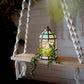 Behoma Stained Glass Hut Lantern (Antique Brass)